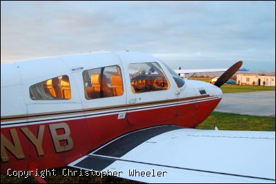 PA28B ready for going in to hangar 7  - Click to view high resolution version